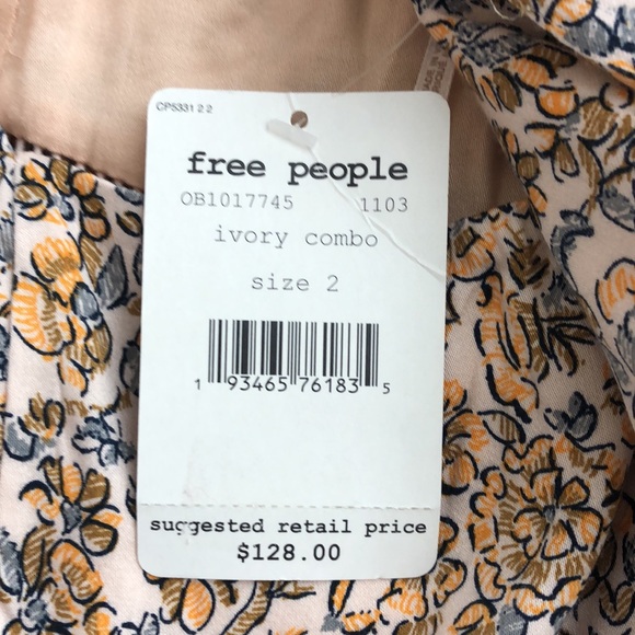 Free People Ivory Boheme Long Sleeve Mini Dress - Picture 8 of 10